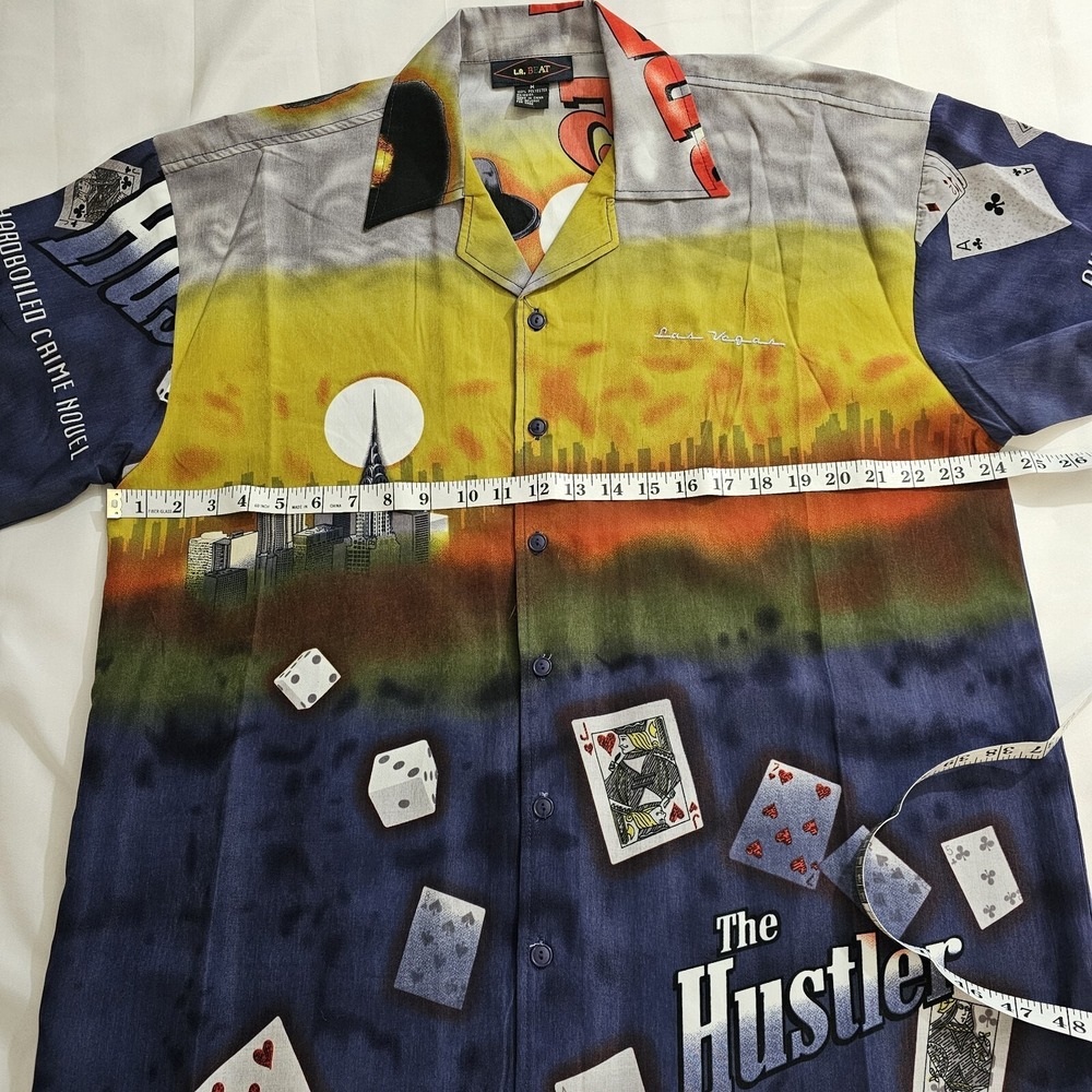 NEW The Hustler Las Vegas Button Shirt Mens M (fits like L) - Picture 5 of 6